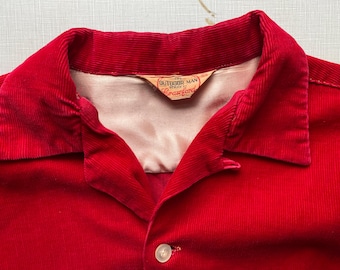 Small, Vintage 1950s Penneys Towncraft Corduroy Shirt, Brown - Etsy