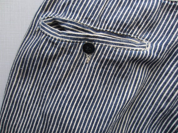 Vintage Hickory Striped Jeans circa the 40's - image 6