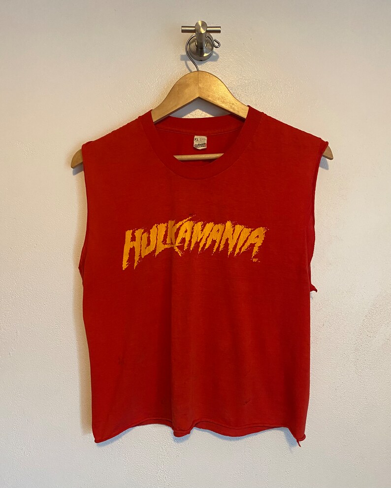 Tee-shirt Vintage Hulkamania WWE - Taille M Rouge - Neuf Sans étiquettes
