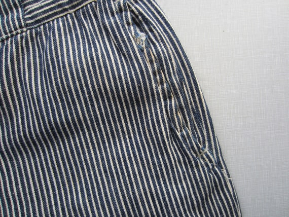 Vintage Hickory Striped Jeans circa the 40's - image 4