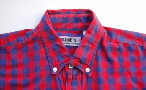 Vintage Filene's Indian Madras Check Shirt circa t