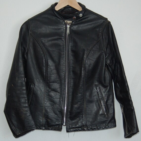 Vintage Schott Leather Motorcycle Jacket circa 80… - image 4