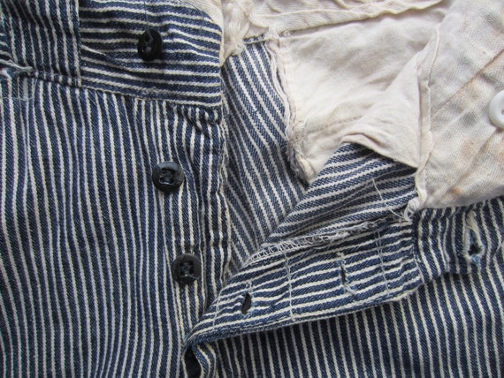 Vintage Hickory Striped Jeans circa the 40's - image 3