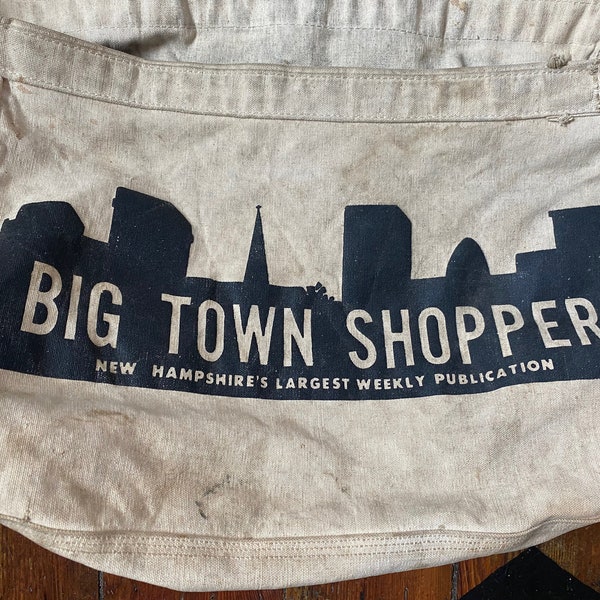 Vintage Big Town Shopper Newspaper Bag circa the 60's