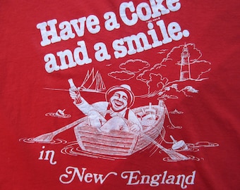 Vintage Coca Cola-T-shirt uit circa de jaren 70 (geprijsd per T-shirt)
