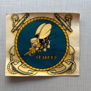 Vintage Seabees Decal Circa the 50&#39;s