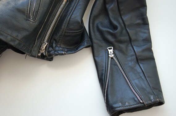 Vintage Schott Leather Motorcycle Jacket circa 80… - image 5