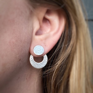 Sterling Silver Open Disc Ear Jacket Set / Made-to-Order Handcrafted Jewelry