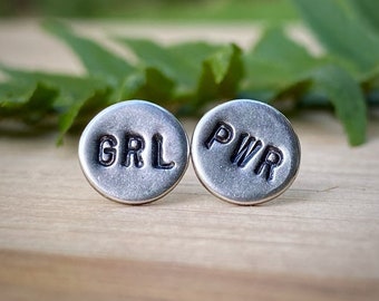 GRL PWR Studs / Girl Power Sterling Silver Studs