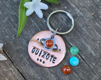 Custom Pet Tag / Handmade Personalized Dog Cat ID Tag / Copper