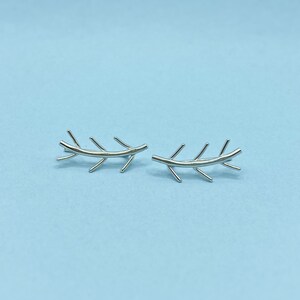 Olive Branch Ear Climbers / Sterling Silver Earring Climber image 6