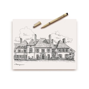 Pen and Ink House Portrait/Architectural Illustration