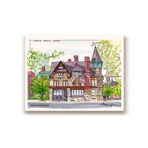 George W Carr House, Carr Haus, Art Print, Providence RI, Graduation gift, Rhode Island School of Design, Brown University, Wall art, prints