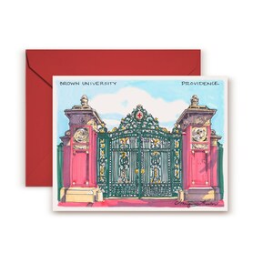 Van Wickle Gates Print, Brown University, Providence RI, Graduation Gift image 3