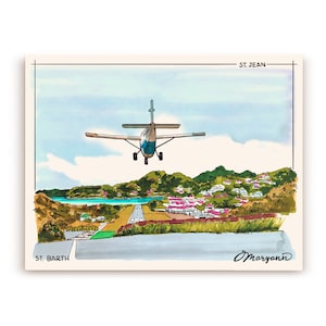 Aterrizaje de aviones de St Barth, SBH, St Bart, St Barts, aeropuerto de St Barth