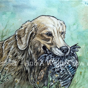 Custom Dog Painting, Watercolor Dog Portrait, Custom Painting Dog Lover Portrait, Pet Memorial Portrait Painting, 5.5 X 8.5 inches