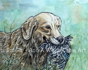 Custom Dog Painting, Watercolor Dog Portrait, Custom Painting Dog Lover Portrait, Pet Memorial Portrait Painting, 5.5 X 8.5 inches