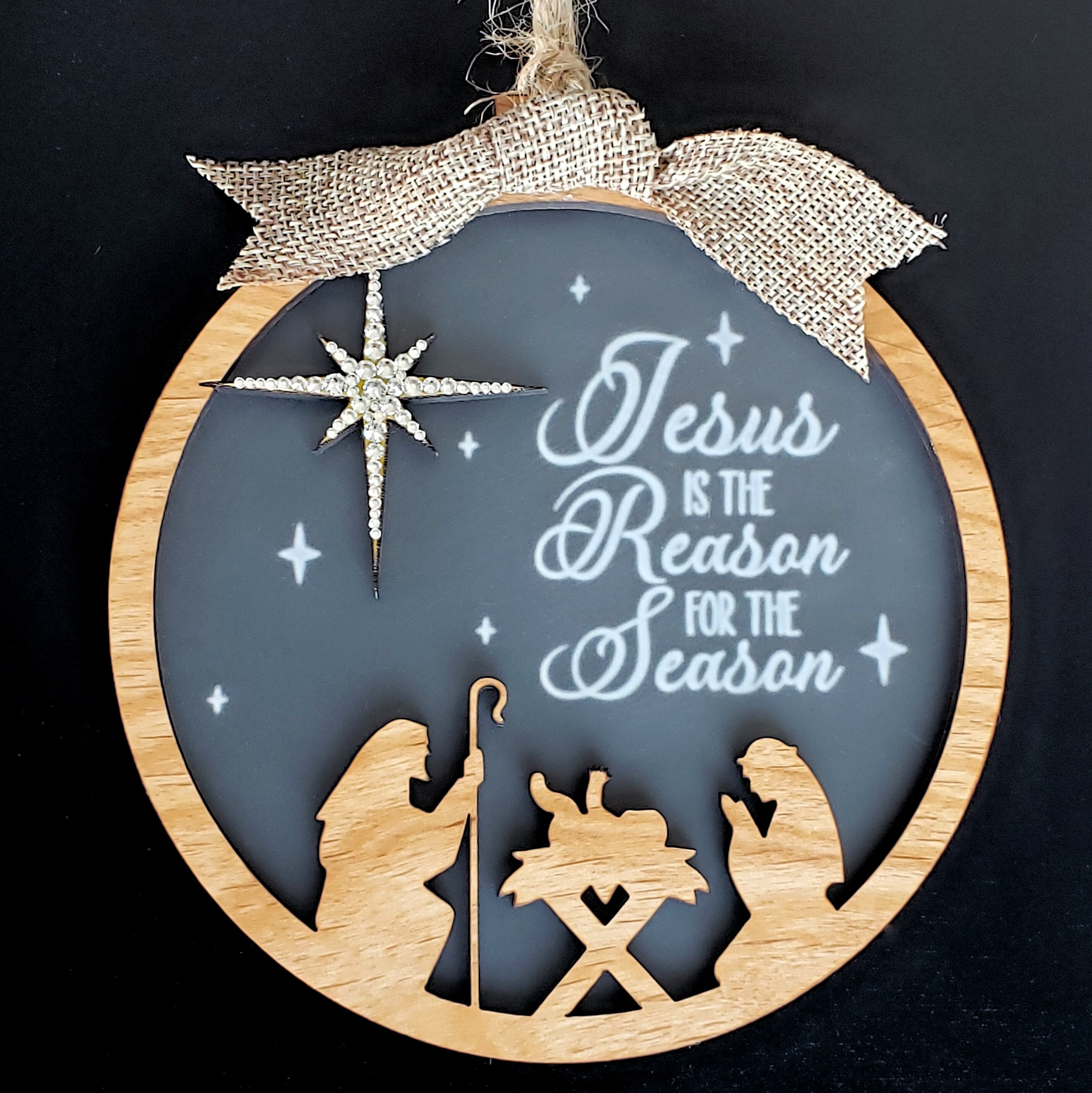 Jesus is the Reason for the Season Christmas Ornament, Handmade Gifts