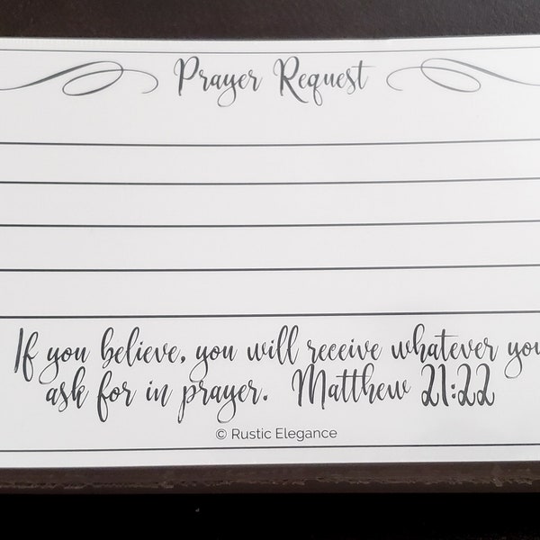 Packs of Prayer Request Cards, Prayer Cards, Give it to God and let go, Prayer Box Cards