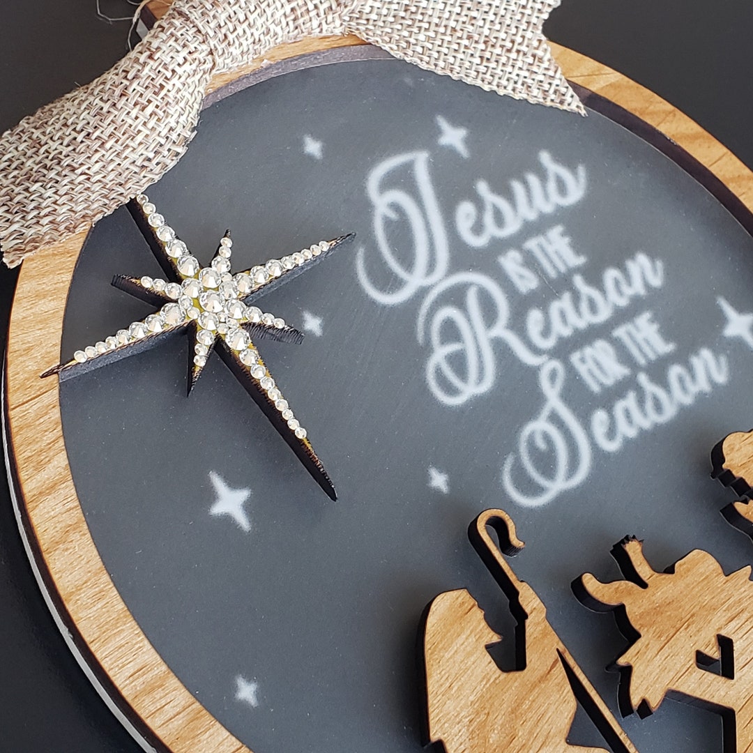 Jesus is the Reason for the Season Christmas Ornament, Handmade Gifts