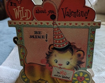 Vintage Inspired Box/Caddy with Handle - Valentines Box - Card Box