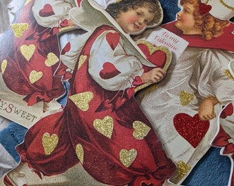 Vintage Inspired Wooden Valentine Plaque with Stand - Valentines Day - Valentines Decor