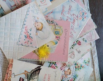 Vintage Baby Shower and New Baby Gift Cards