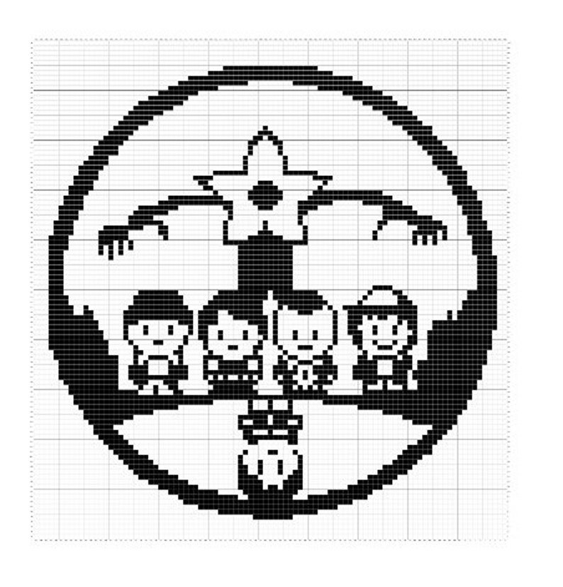 Stranger Things 1crochet Blanket Pattern C2c, Cross Stitch Graph Pdf