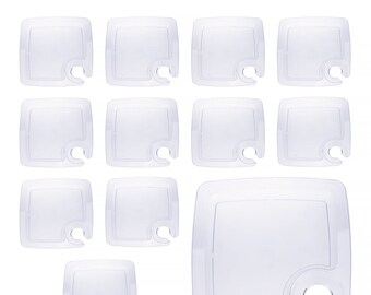 Clear Plastic Plate Cup Holder, 9-inch, 12-count