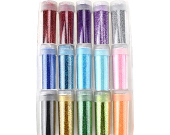 Sparkling Craft Glitter, Assorted Colors, 2-1/2-Inch, 15-Piece