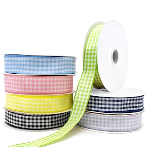 Ruban à carreaux country, 5/8 po., 10 yards