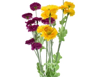 144 pcs Darice Plastic Artificial Aster Statment Flower Center Picks Stems VTG