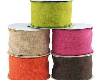 1-1//2-Inch Variation Hex Wired Printed Canvas Ribbon 10-Yard