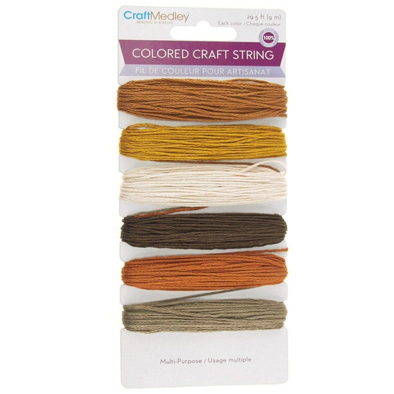 Colored Craft Thread String, Neutral, 29-1/2-feet 