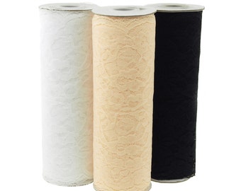 Floral Lace Roll Ribbon, 9-inch, 10-yard