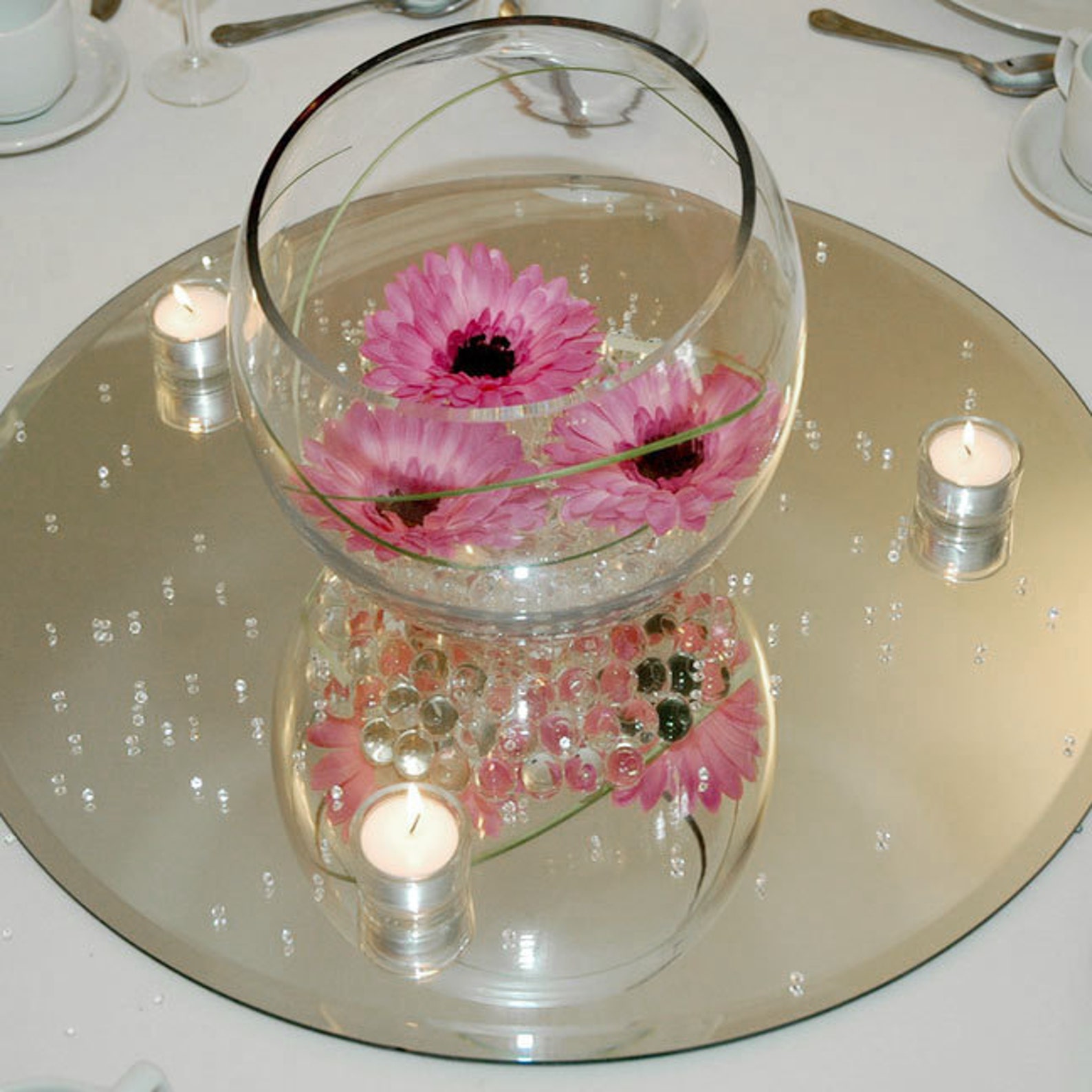 Round Mirror Base for Centerpiece 1Piece Etsy