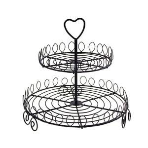 Round Metal Wire Cupcake Holder, 2 Tier, 8-1/2-Inch