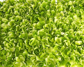Artificial Silk Hydrangea Flower Mat, Green, 24-Inch