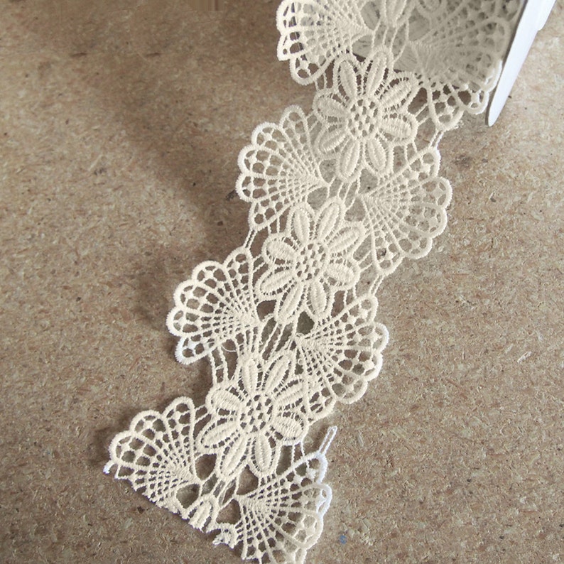 Flower Crochet Trim Ribbon 23/4inch 5yard Etsy