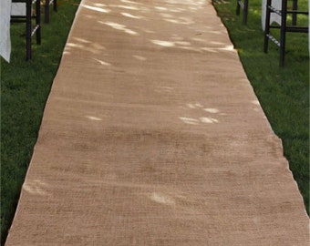 Burlap Aisle Runner Beach Garden Wedding, 36-Inch x 100-Feet