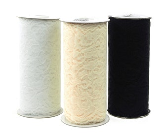 Floral Lace Roll Ribbon, 5-1/2-inch, 10-yard