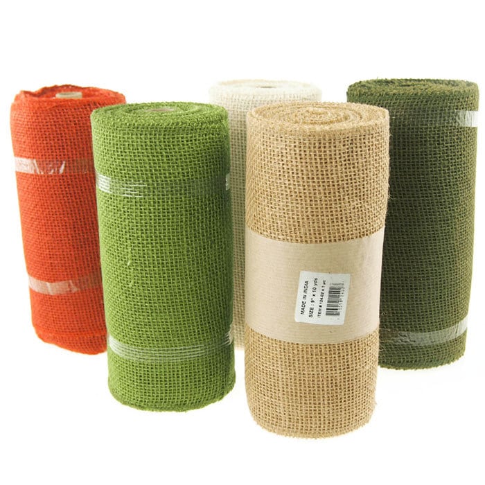 3 Inch Wide Color Burlap Fabric Craft Ribbon Roll 10 Yards Jute, Varies  Color 