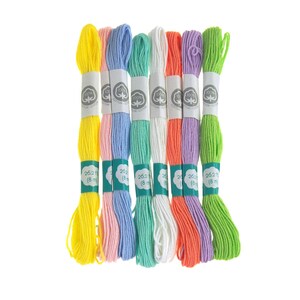 Cotton Embroidery Floss, Pastel Assorted 8.7-Yard, 8-Count