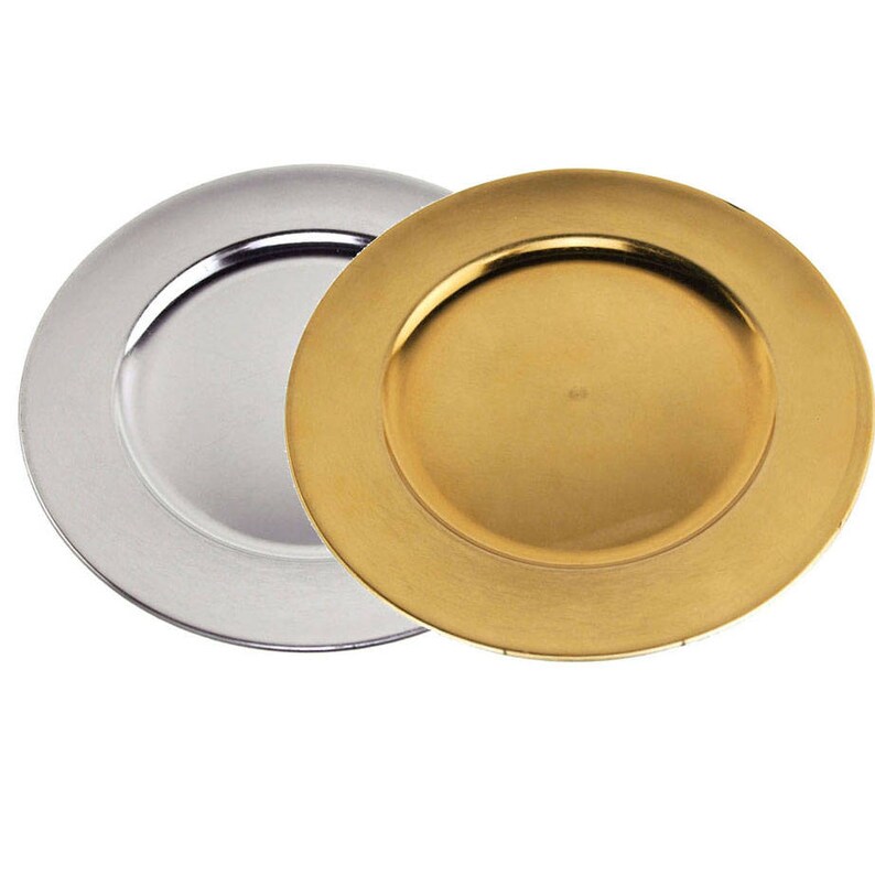 Metallic Round Charger Plate 12Inch 1Count Etsy