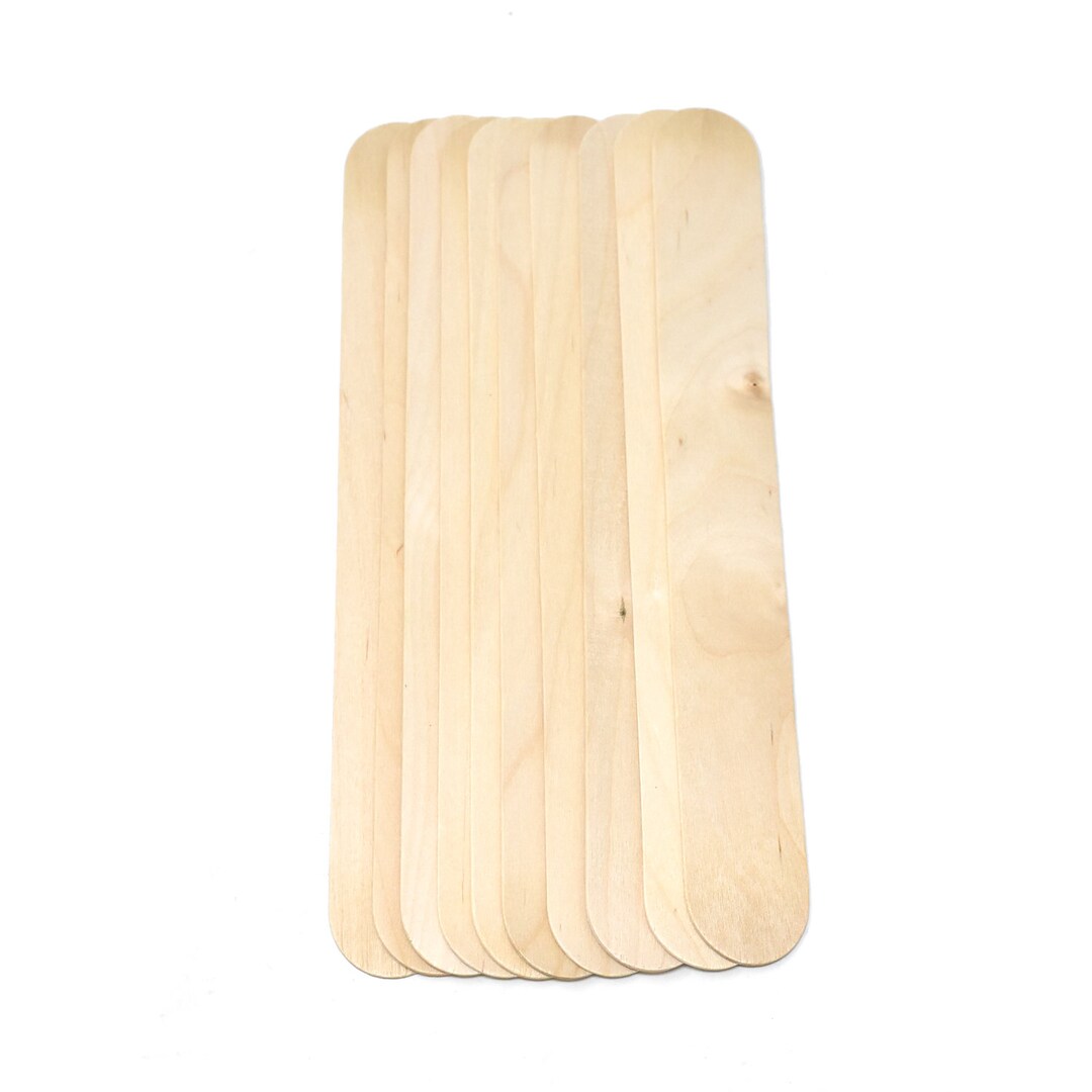 50 Pack, Natural Super Jumbo Wooden Craft Popsicle Sticks 8