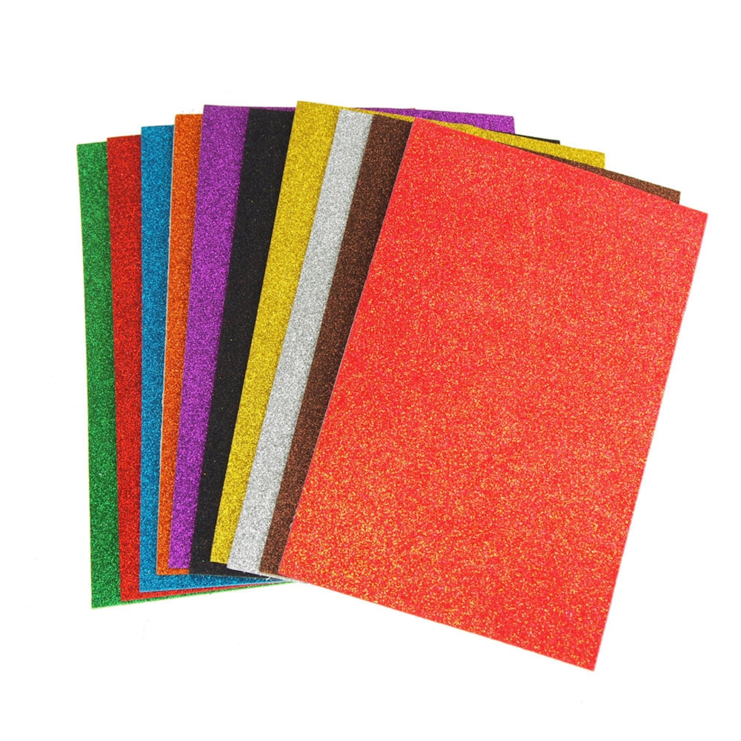 Glitter Craft Foam Sheet Red - 2mm 9-inches by 12-inches