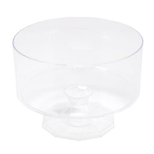 Mini Plastic Trifle Pedestal Bowl, Clear, 4-1/4-Inch