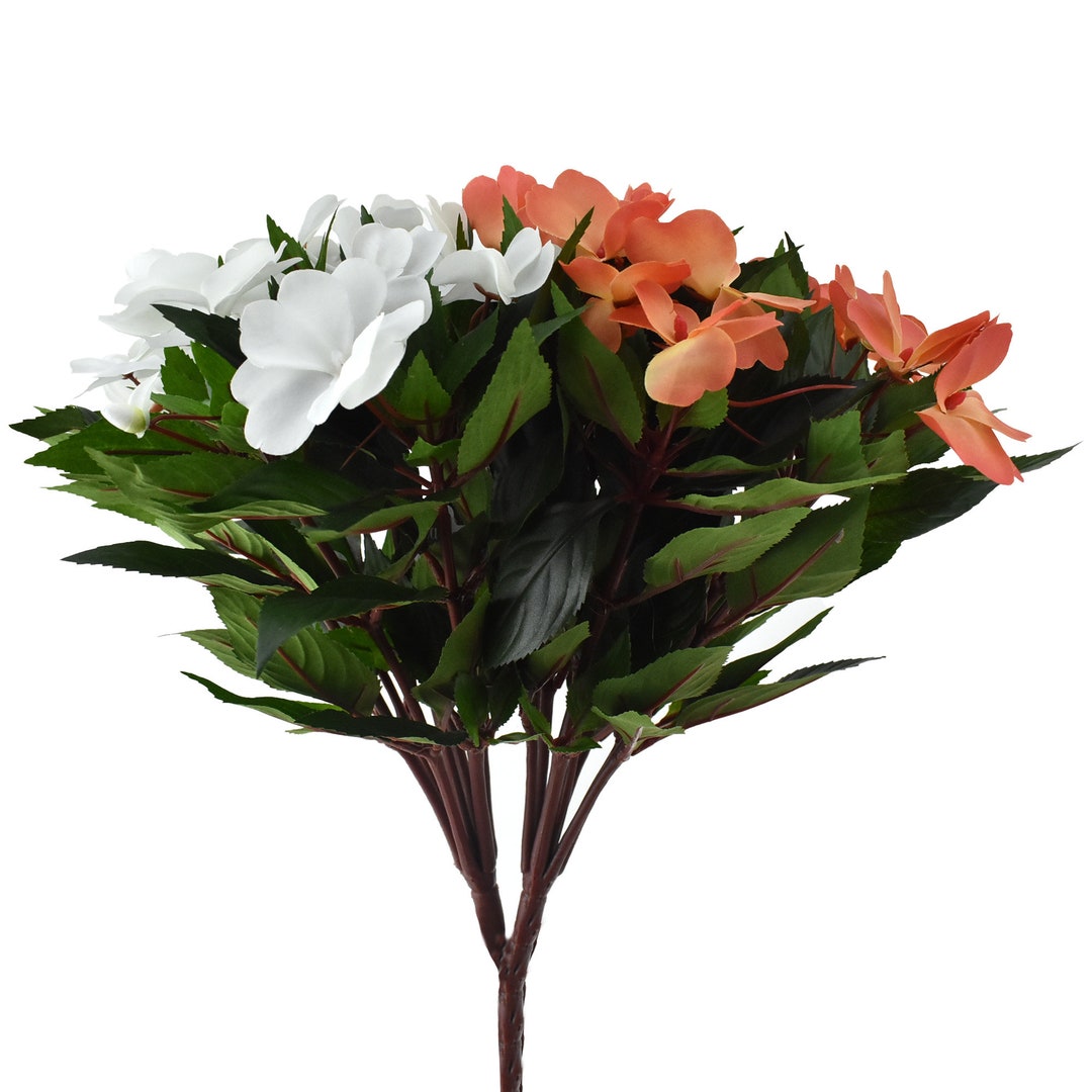 Artificial New Guinea Impatiens Spray 131/2inch Etsy