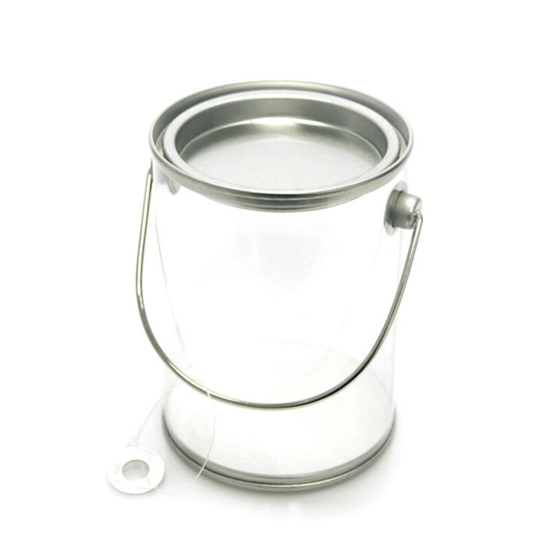 Clear Paint Pails Til Lids With Metal Handle 1pack Etsy