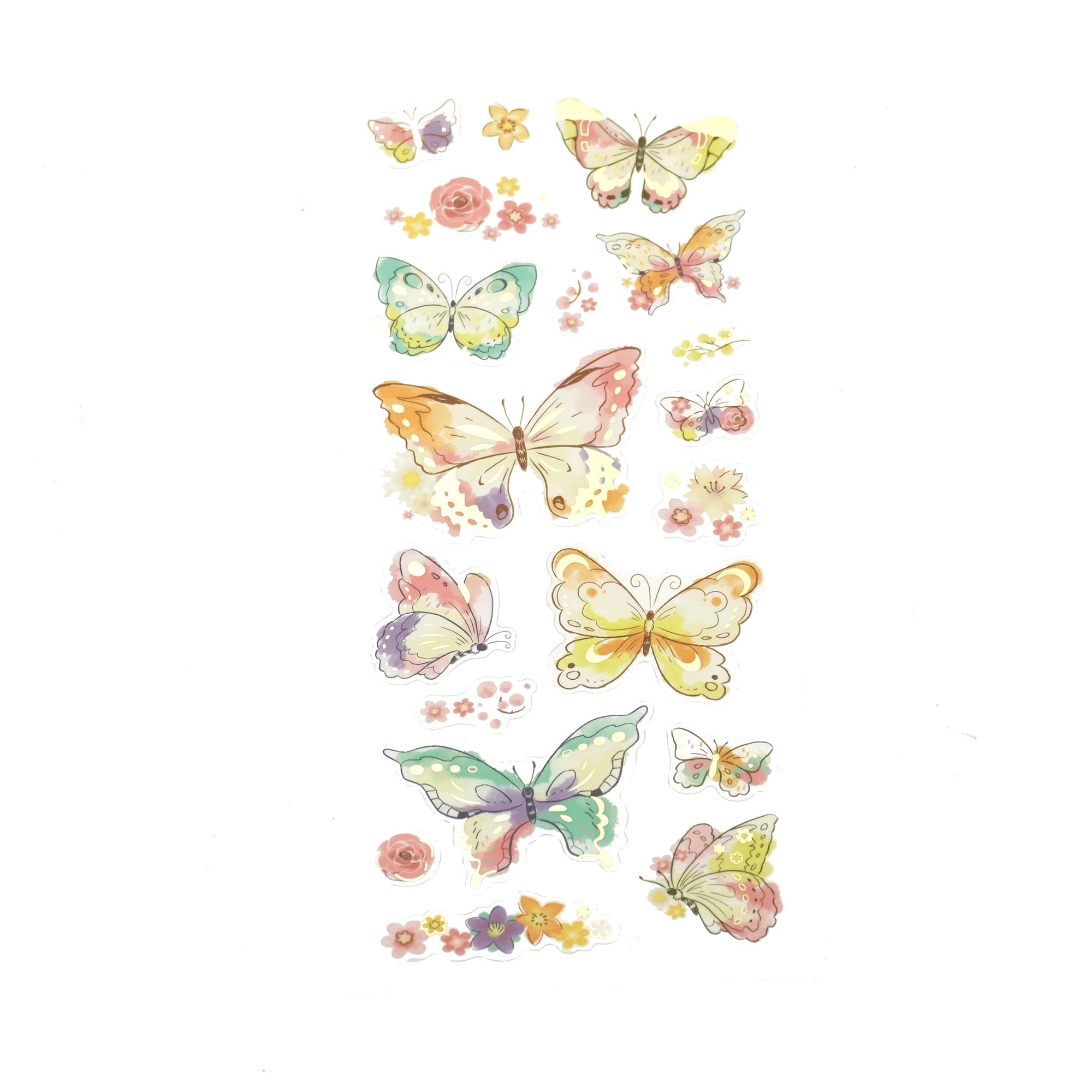 Foil Fancy Butterfly Stickers 19-Piece Etsy 日本